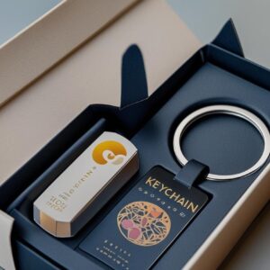 Seven Packaging's eco-friendly Custom Keychain Packaging Boxes are created to hold, protect, and present keychains. While keychains themselves are often small and relatively inexpensive, their packaging plays a crucial role in enhancing their perceived value, protecting them, and serving as a powerful branding and marketing tool.