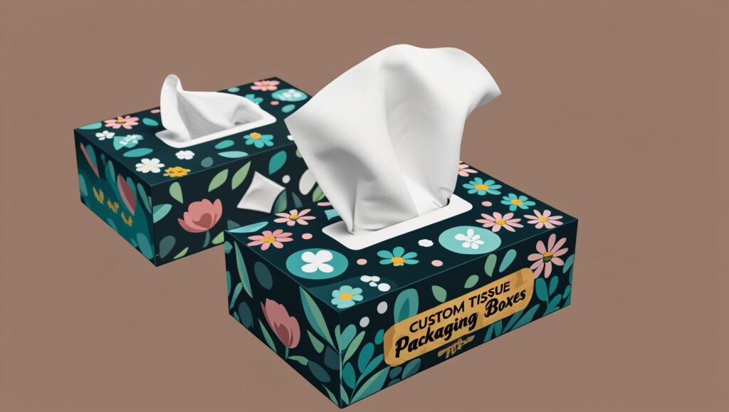 Seven Packaging's Custom Tissue Packaging Boxes are designed specifically for packaging tissue papers, often in decorative and branded ways. Unlike generic tissue boxes, our boxes are customized in every aspect of the box – its size, shape, material, printing, and additional features – is tailored to a specific brand, purpose, or aesthetic.