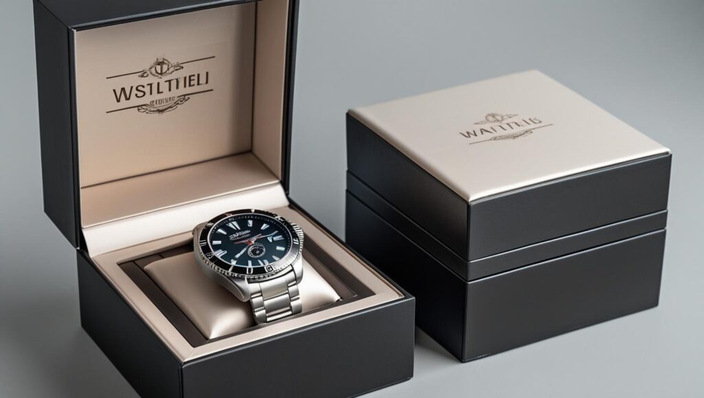 Seven Packaging's Custom Wrist Watch Display Packaging Boxes are far more than just boxes. They are a critical extension of your wrist watch brand's identity and an integral part of the luxury experience for the customer. These boxes are meticulously designed and crafted to not only protect your valuable timepieces but also to elevate their presentation, enhance the unboxing experience, and reinforce the perception of exclusivity and prestige.