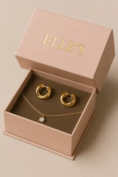 Two-piece lid and base jewelry box