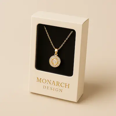 Window display jewelry carton with clear film