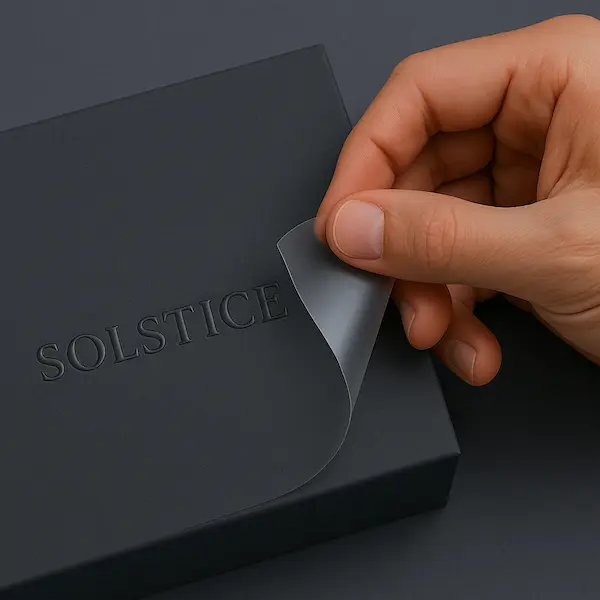 Soft touch lamination on folding carton