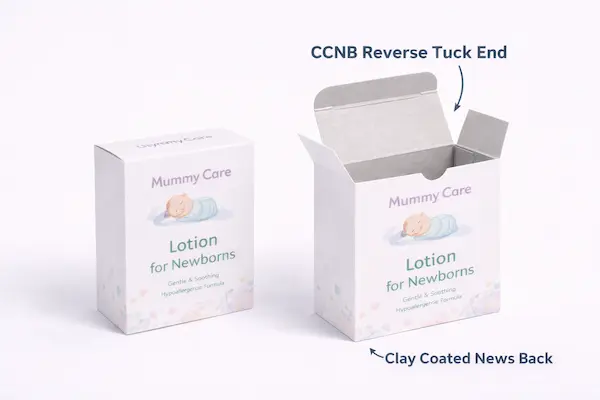 CCNB reverse tuck end boxes for cost-smart retail cartons