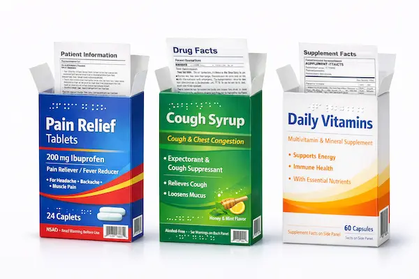 Pharmaceutical Carton Boxes with Leaflets (Wholesale & Bulk) | Seven ...
