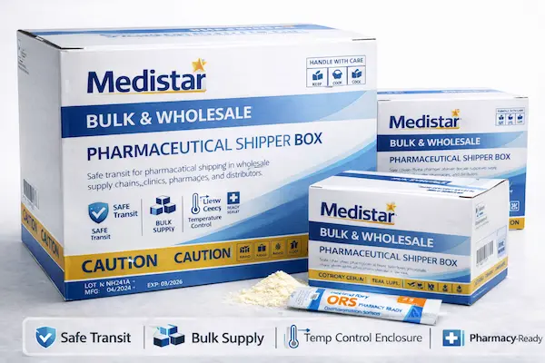 Bulk wholesale pharmaceutical shipper boxes for clinics pharmacies and distributors