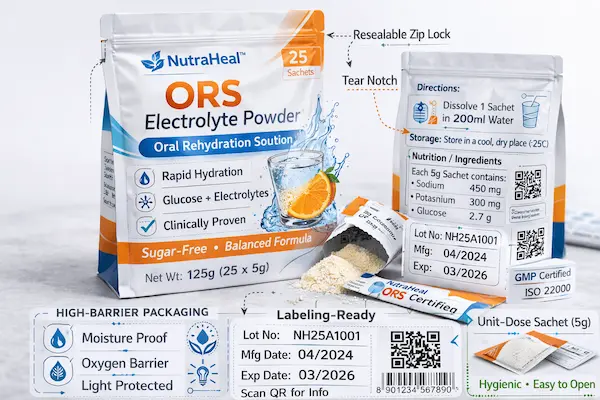 Primary pharmaceutical packaging bags and pouches for powders sachets and medical accessories